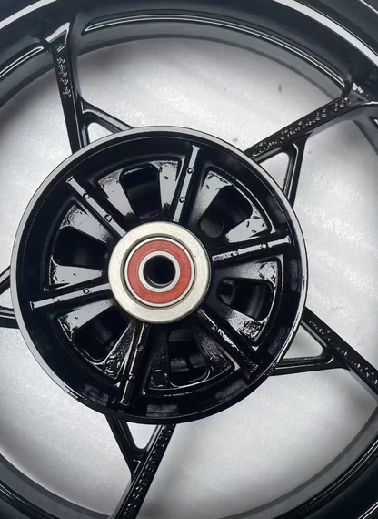 Refurbished OEM Kawasaki Ninja 400 Z400 Rear Wheel 2018-2024 | Gloss Black Recoat