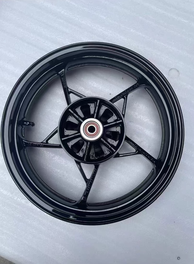 Refurbished OEM Kawasaki Ninja 400 Z400 Rear Wheel 2018-2024 | Gloss Black Recoat