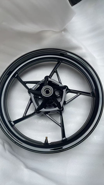 Refurbished OEM Kawasaki Ninja 400 Z400 Front Wheel 2018-2024 | Gloss Black Recoat