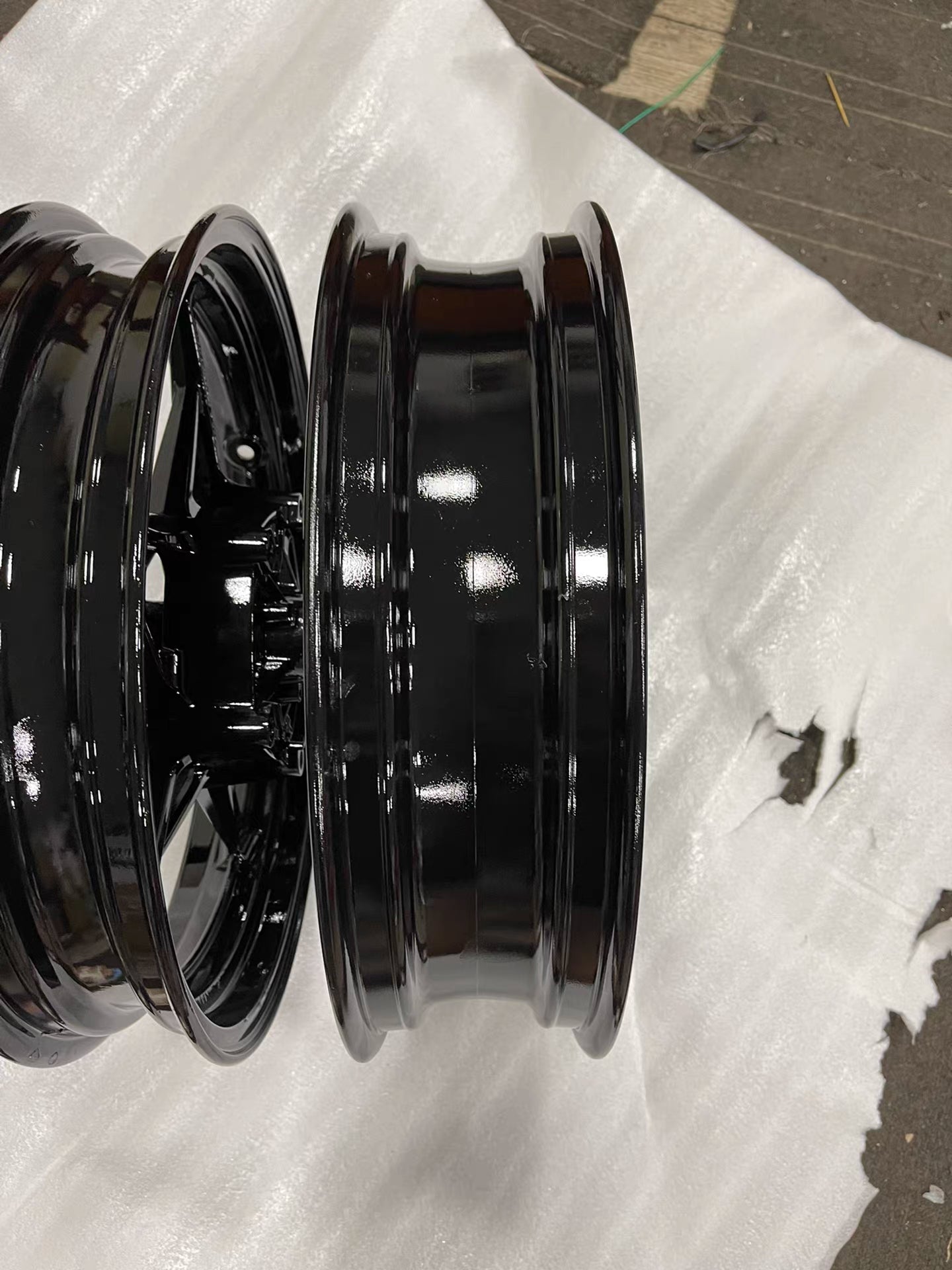 Refurbished OEM Kawasaki Ninja 400 Z400 Front + Rear Wheel Set 2018-2024 | Gloss Black