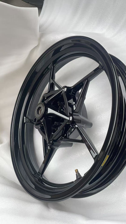 Refurbished OEM Kawasaki Ninja 400 Z400 Front Wheel 2018-2024 | Gloss Black Recoat