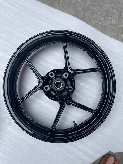 Kawasaki ZX6R 636 2013-2024 front wheel refurbished gloss black – full overview
