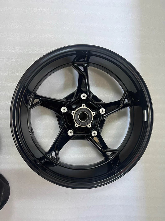 Genuine OEM Cast Rear Wheel Rim (17 x 6.00) - BMW S1000RR (2008-2018) / S1000R (2013-2016) | Straight & Professionally Repainted Black #36318548895